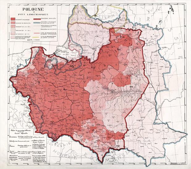 Mapy - Pologne Et Pays Limitrophes Polska i kraje sąsiadujące1919-20.jpg